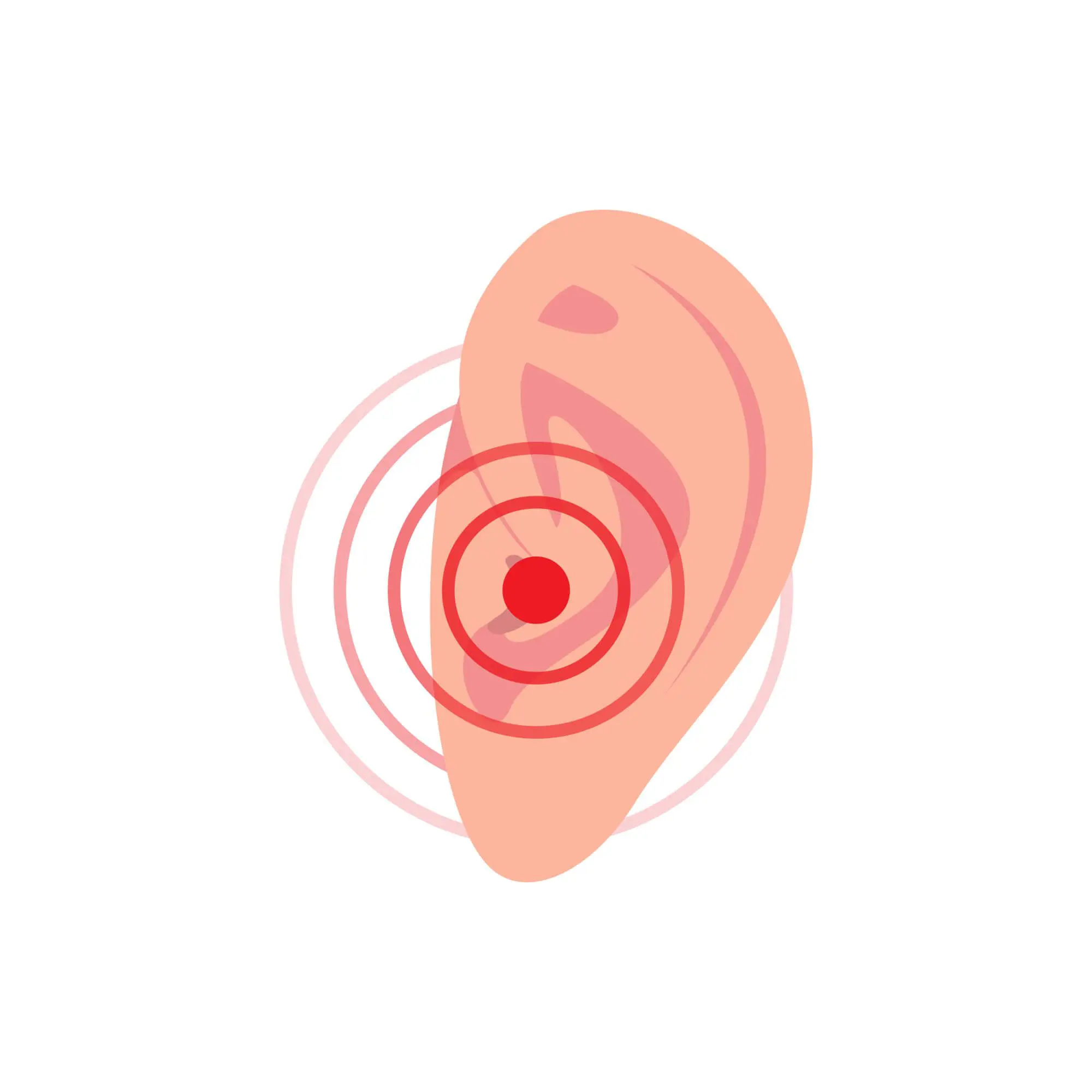 Tinnitus causes ringing or buzzing in the ears.