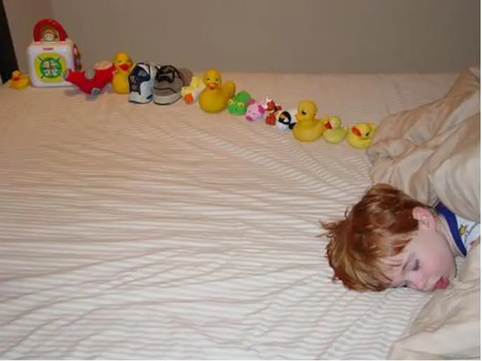 A typical example of systemizing observed in a young child.