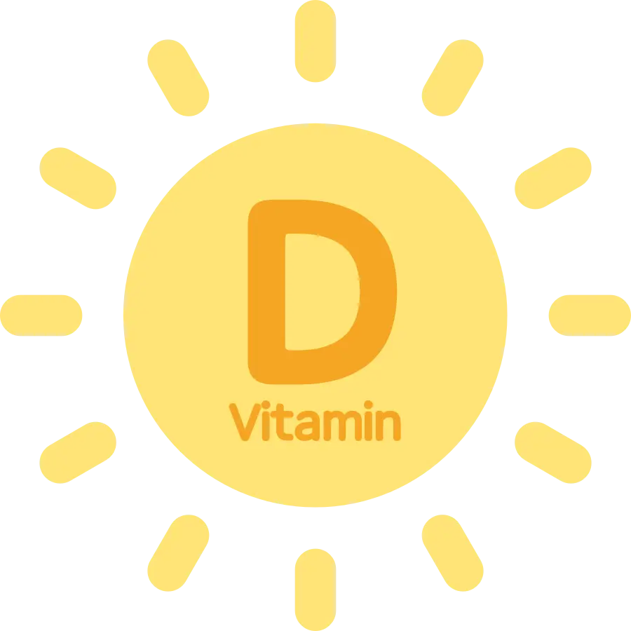 The body produces vitamin D when the skin is exposed to the sun.